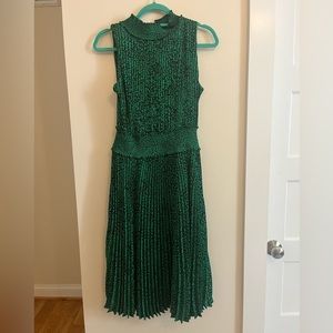 Nanette Lepore emerald animal print dress